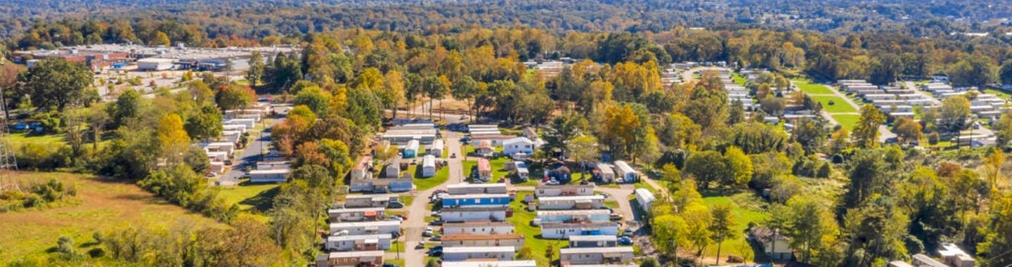 A manufactured housing community street, as photographed for acgmhc.com